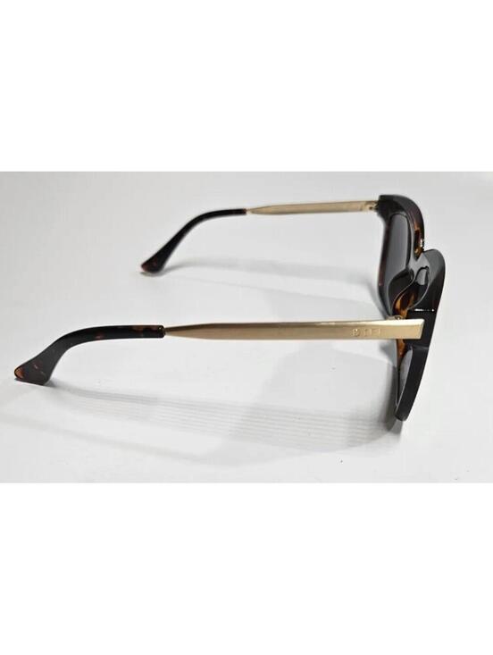 DIFF Tortoiseshell Cat Eye Sunglasses Gold Arms Gray Lens Girls Shades Eyewear main image 8